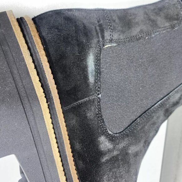 NEW DIBA TRUE Dubliner Chelsea Boot Size 7.5 Round Toe Platform Pull-On Suede - Picture 8 of 10